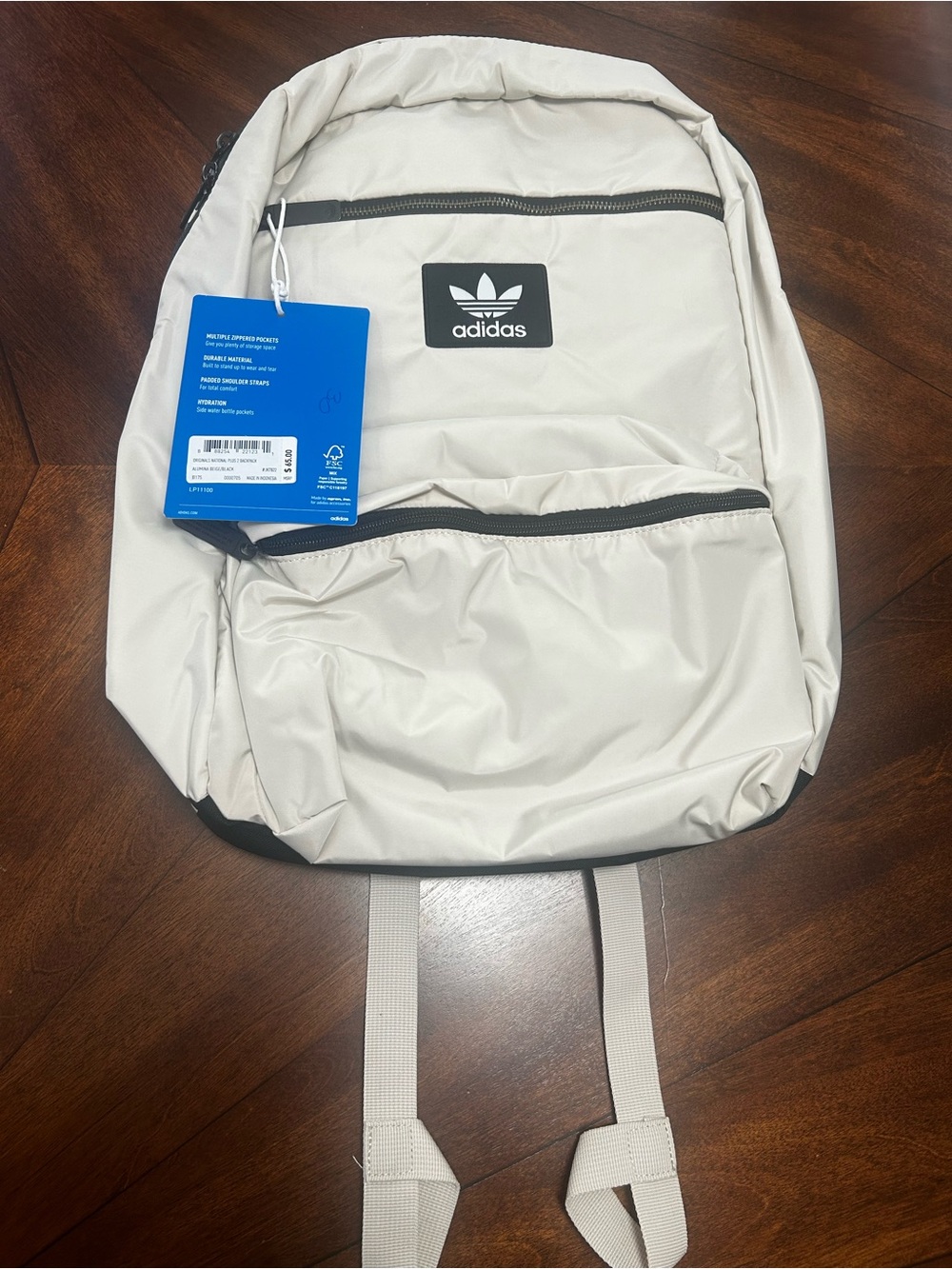 adidas Cream/Black Trefoil Backpack - Men's Everyday Pack